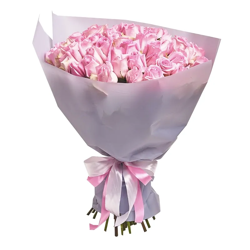 Букет из 51 розы фиолетового цвета (50см)